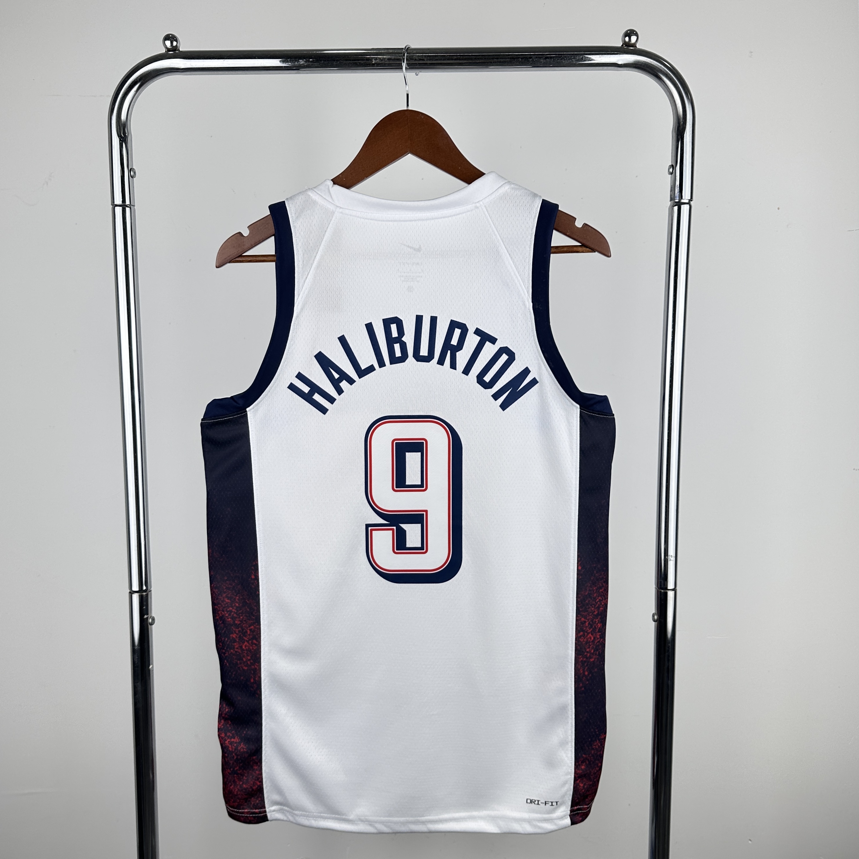 2024 Olympic USA #9 Haliburton White Nike NBA Jersey->more jerseys->NBA Jersey